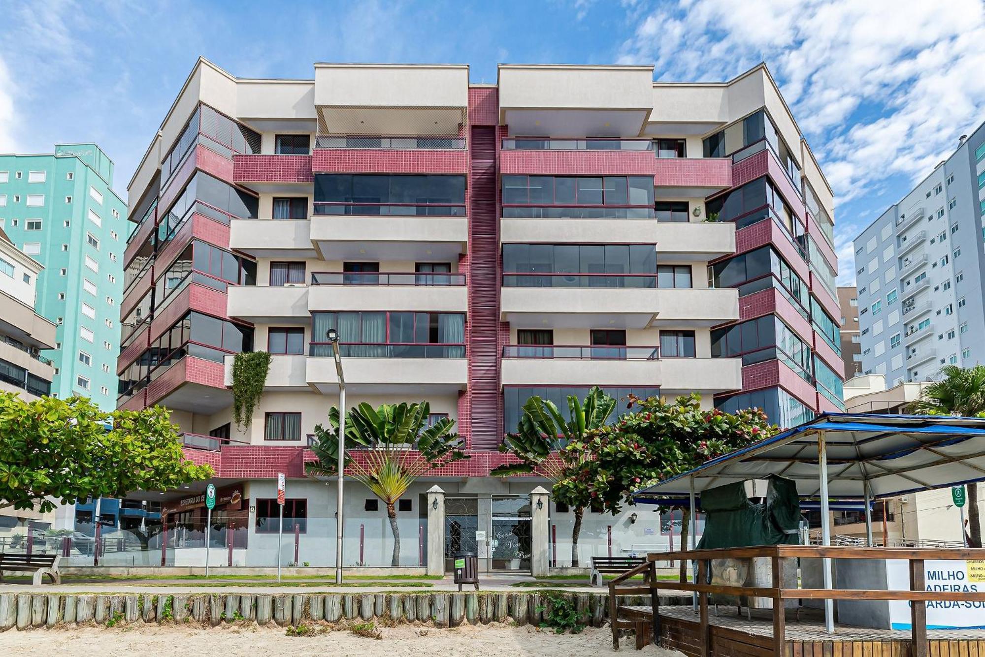 Apto pé na areia vista mar em Meia Praia EVB308 Itapema Exterior foto